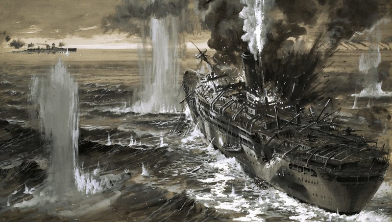 Handelskryssaren Jervis Bay kämpade till döden när en brittisk konvoj utsattes för ett bakhåll av Graham Coton