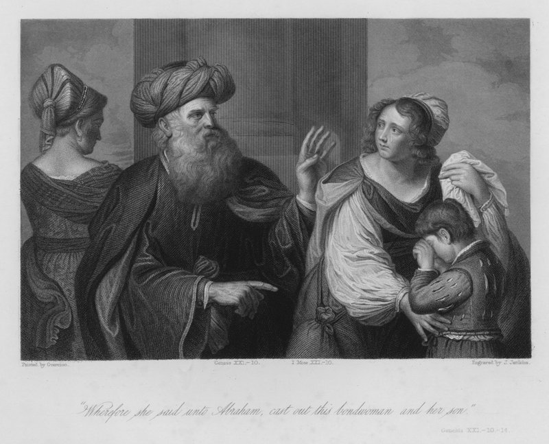 "Kast ut denna trälfru och hennes son", 1 Mosebok XXI av Guercino