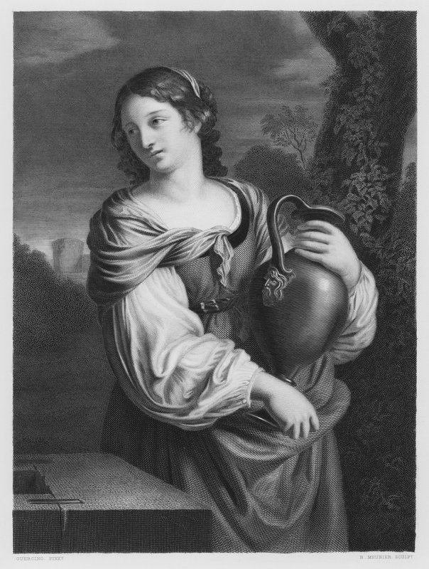 Kvinnan i Samaria, från bilden i Kungliga Samlingen (gravyr) av Guercino
