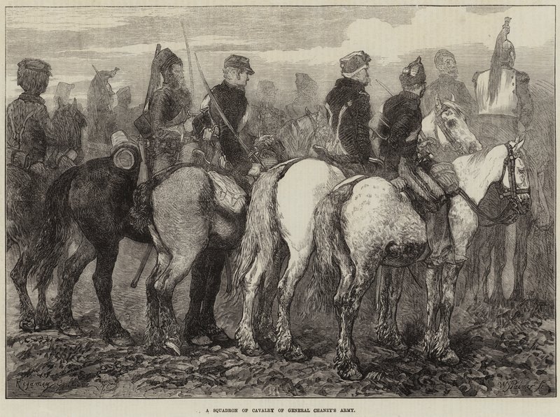 En skvadron av kavalleri från general Chanzys armé av Guillaume Regamey