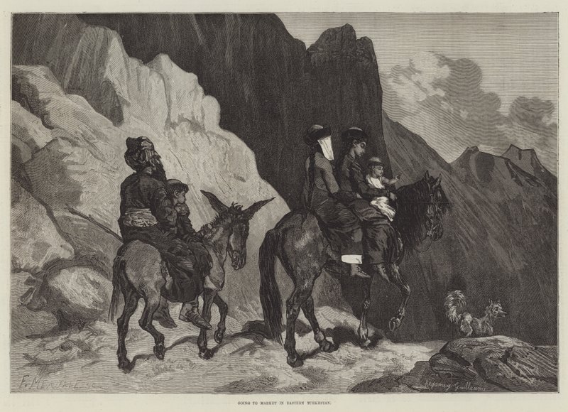 Marknadsföring i Östturkestan av Guillaume Regamey
