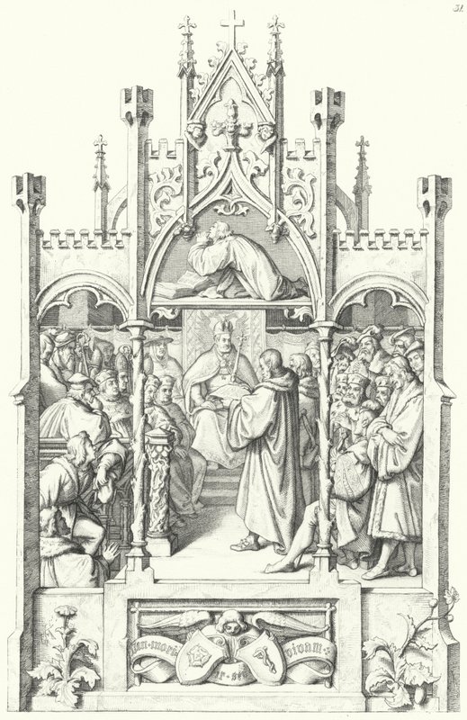 Scener ur Martin Luthers liv (gravyr) av Gustav Ferdinand Leopold Konig