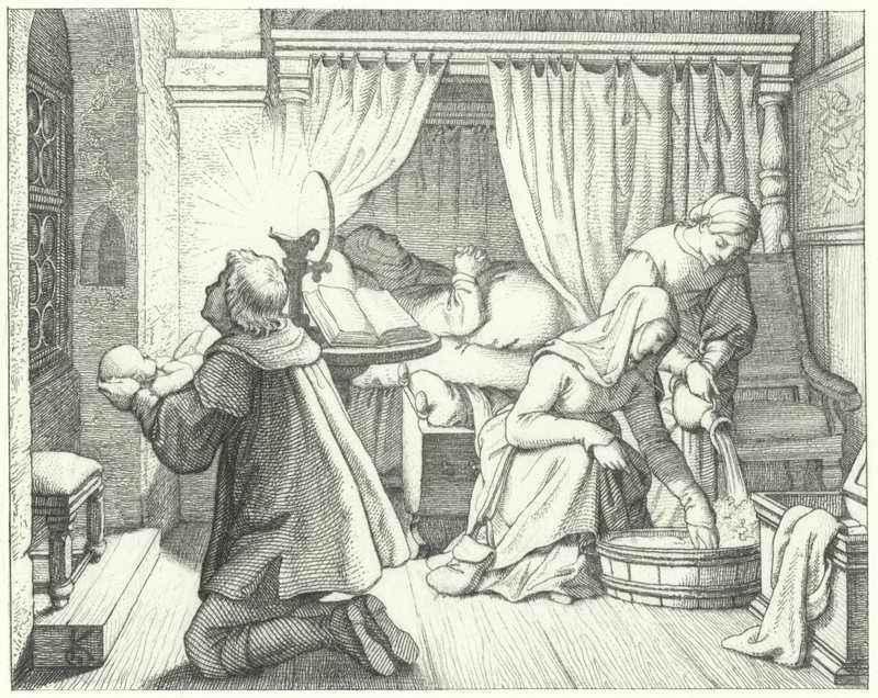 Martin Luthers födelse av Gustav Ferdinand Leopold Konig