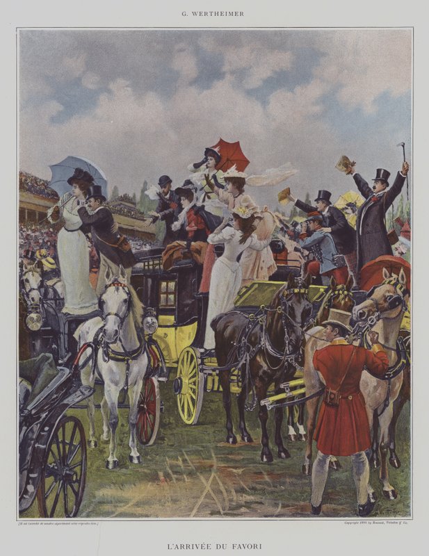 LArrivee du Favori (favoritens ankomst) av Gustav Wertheimer