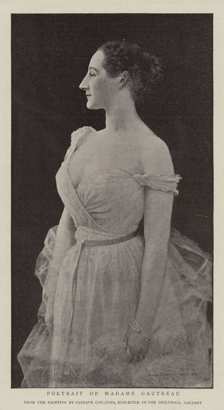 Porträtt av Madame Gautreau av Gustave Claude Etienne Courtois