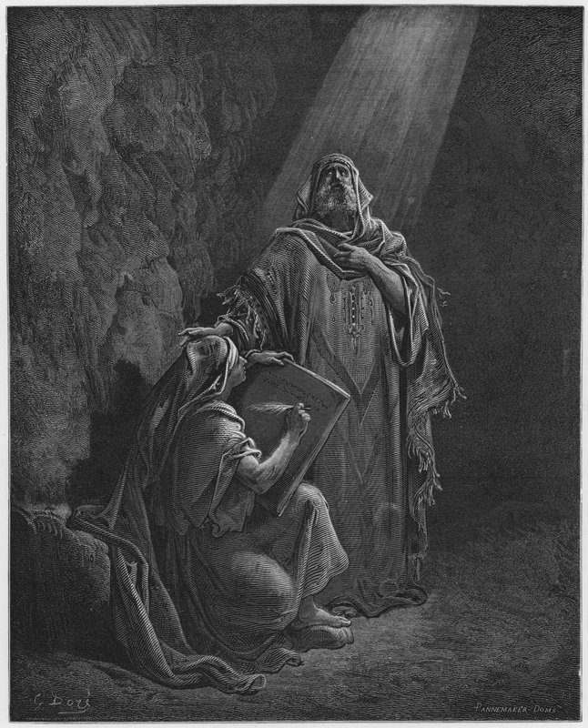Gustave Dore Bibeln: Baruch skriver Jeremias profetior av Gustave Dore