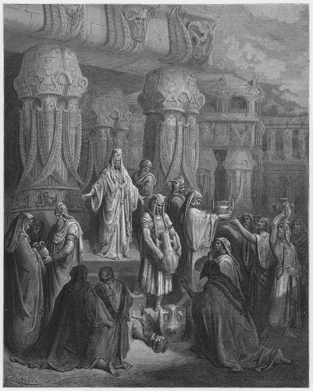 Gustave Dore Bibeln: Cyrus återställer templets kärl av Gustave Dore