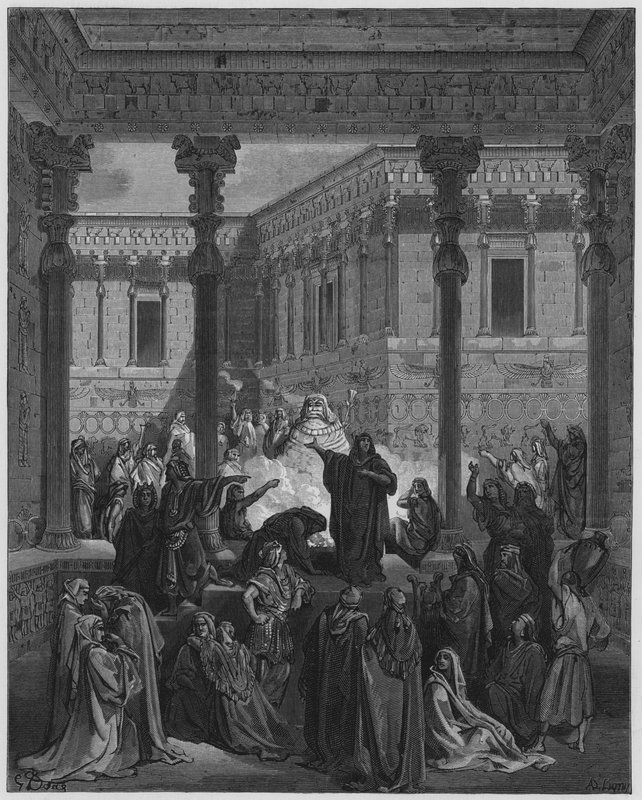 Gustave Dore Bibeln: Daniel förvirrar prästerna i Bel av Gustave Dore