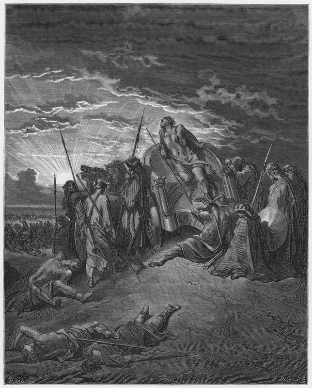 Gustave Dore Bibeln: Ahabs död av Gustave Dore