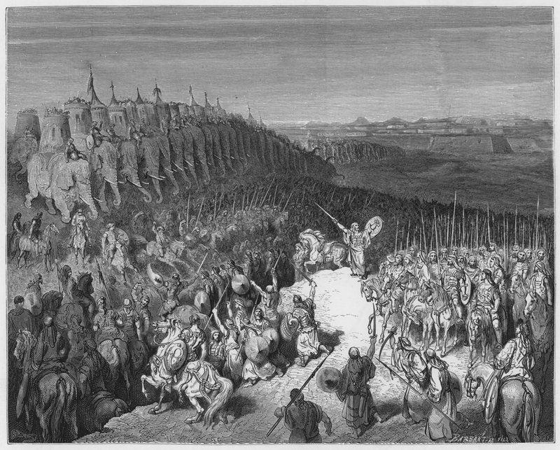 Gustave Dore Bibeln: Jonathan i närvaro av Apollonius armé av Gustave Dore
