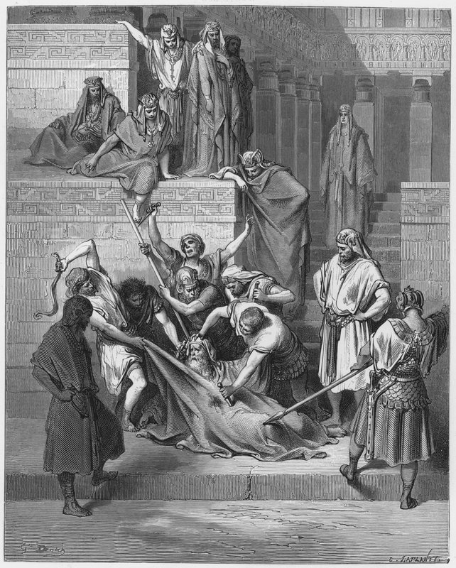 Gustave Dore Bibeln: Martyrskap av Eleazar skrivaren av Gustave Dore