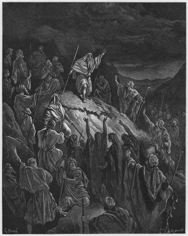 Gustave Dore Bibeln: Mattathias vädjar till de judiska flyktingarna av Gustave Dore