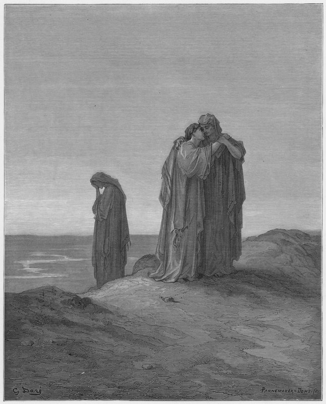 Gustave Dore Bibeln: Naomi och hennes svärdotter av Gustave Dore