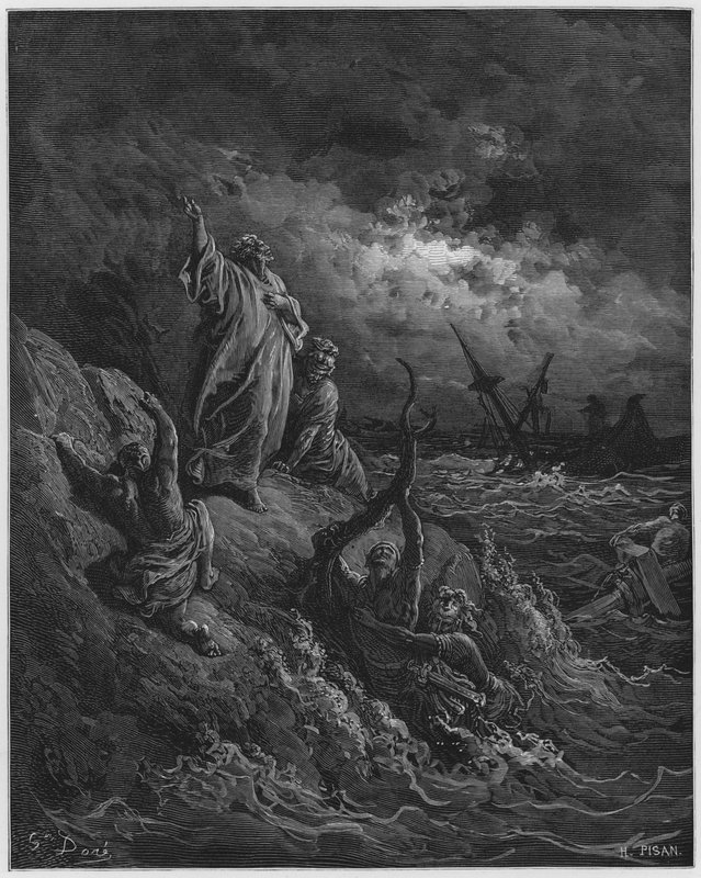 Gustave Dore Bibeln: S Paul skeppsbruten av Gustave Dore