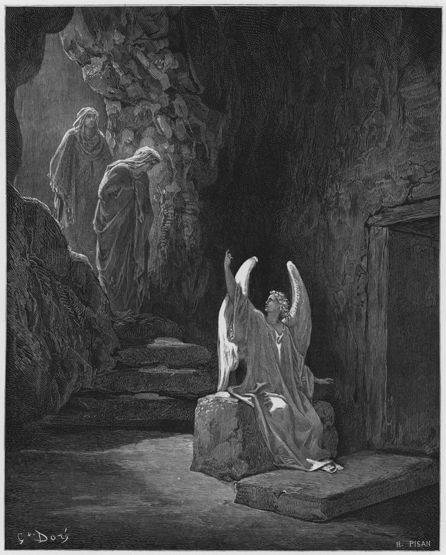 Gustave Dore Bibeln: Ängeln vid dörren till graven av Gustave Dore