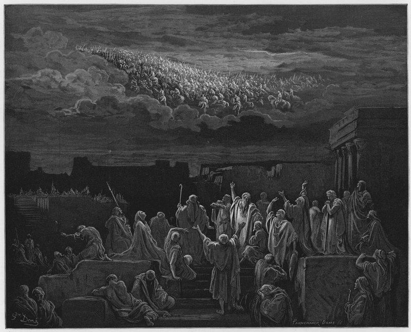 Gustave Dore Bibeln: Arméns uppenbarelse i himlen av Gustave Dore
