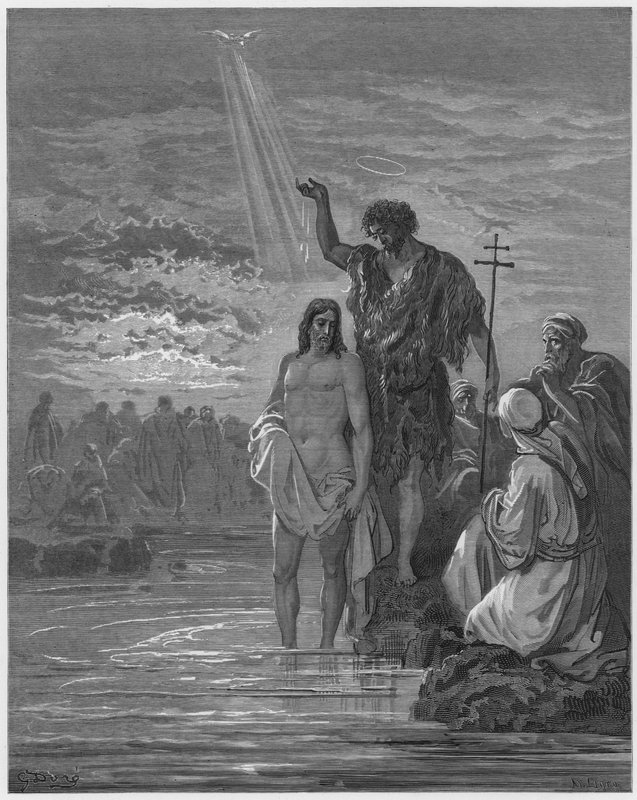 Gustave Dore Bibeln: Jesu dop av Gustave Dore