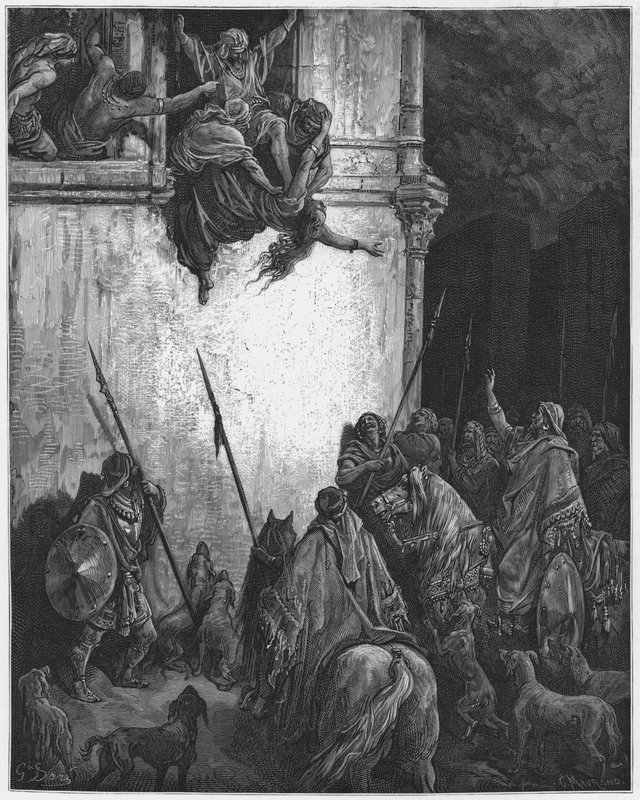 Gustave Dore Bibeln: Jezebels död av Gustave Dore