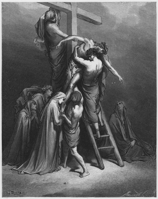 Gustave Dore Bibeln: Nedstigningen från korset av Gustave Dore