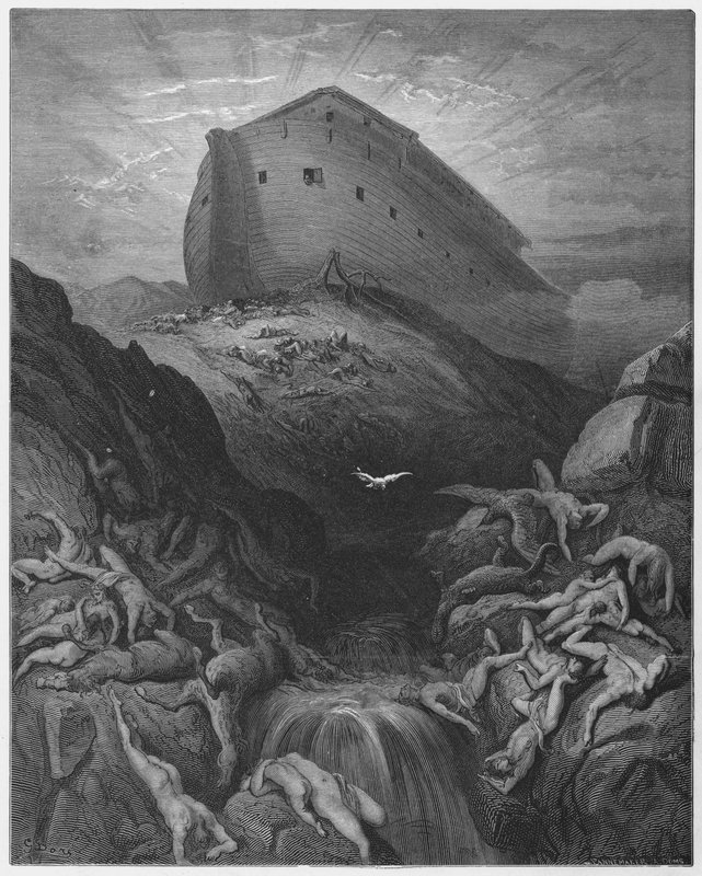 Gustave Dore Bibeln: Duvan skickad ut från arken av Gustave Dore