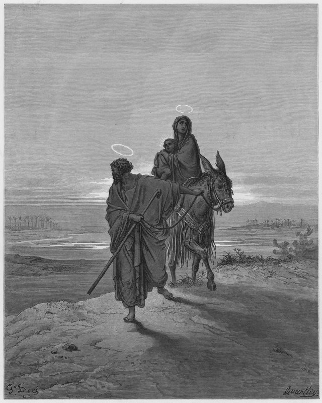 Gustave Dore Bibeln: Flygningen till Egypten av Gustave Dore