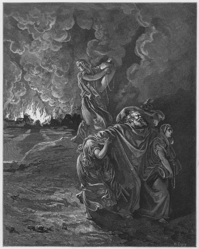 Gustave Dore Bibeln: Lots flykt av Gustave Dore