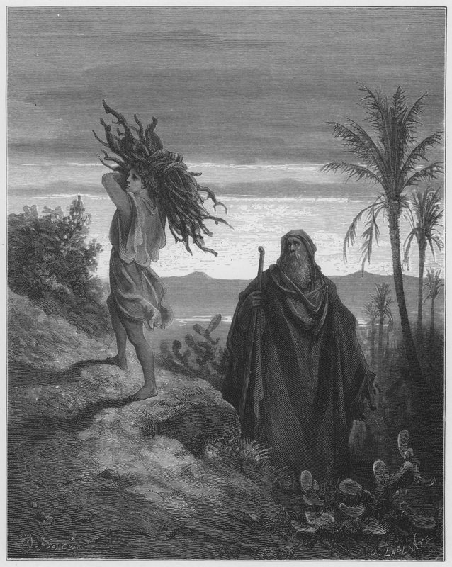 Gustave Dore Bibeln: Prövningen av Abrahams tro av Gustave Dore