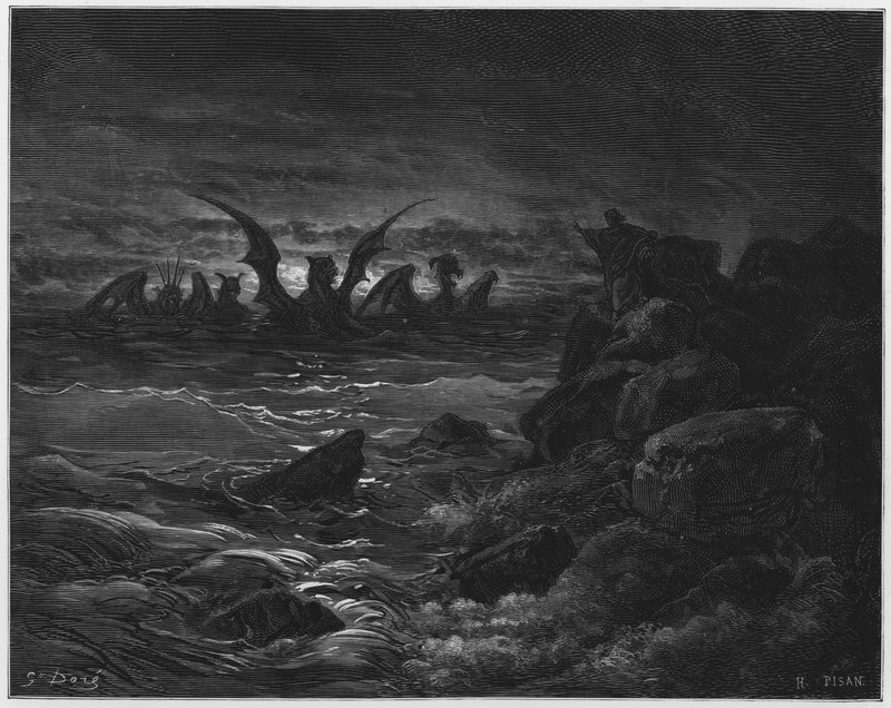 Gustave Dore Bibeln: De fyra bestarnas vision av Gustave Dore