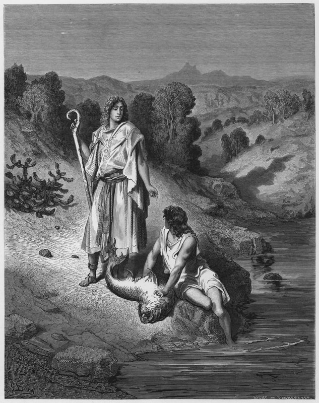 Gustave Dore Bibeln: Tobias och ängeln av Gustave Dore