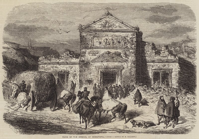 Ruinerna av Arsenalen vid Sebastopol av Gustave Dore