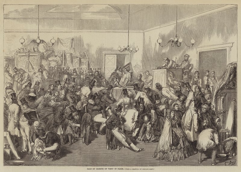 Försäljning av Objects of Virtu i Paris av Gustave Dore