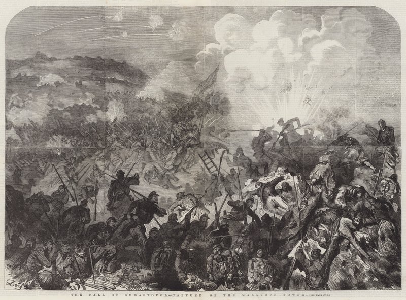 Sebastopols fall, fångst av Malakofftornet av Gustave Dore