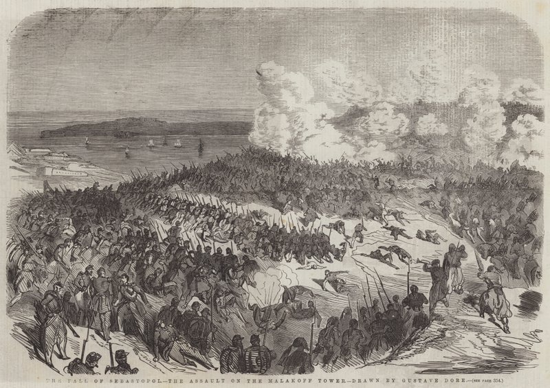 Sebastopols fall, anfallet på Malakoff-tornet av Gustave Dore