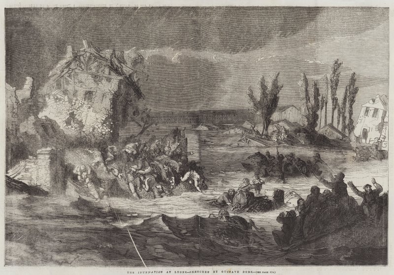 Översvämningen i Lyon av Gustave Dore