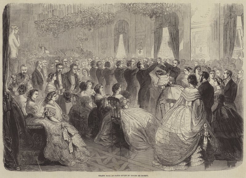 Grand Ball i Paris ges av greve de Morny av Gustave Janet