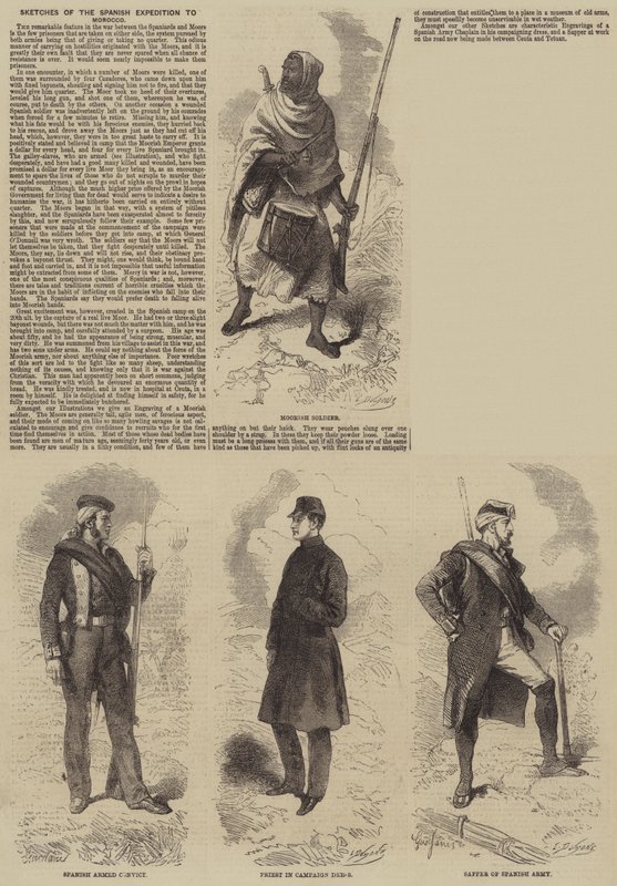 Skisser av den spanska expeditionen till Marocko av Gustave Janet