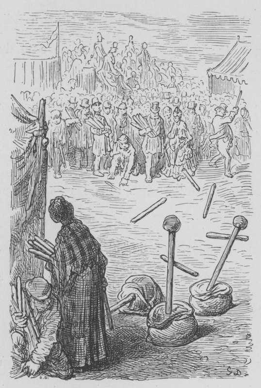 På Derbyt, populära nöjen av Gustave after Dore