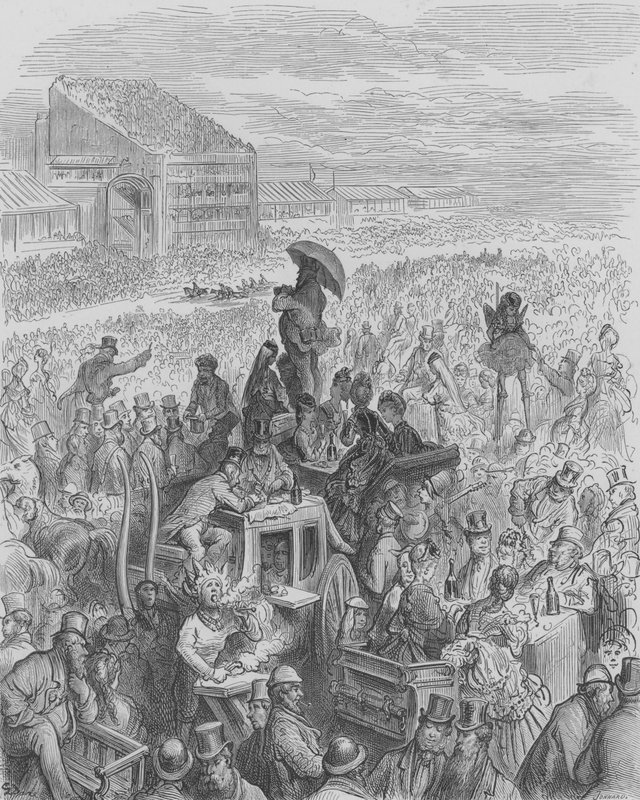 På Derbyt, The Crew Lunch av Gustave after Dore