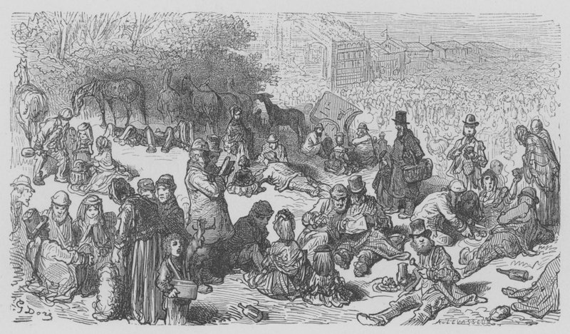 På Derbyt, Le Lunch Sur LHerbe av Gustave after Dore