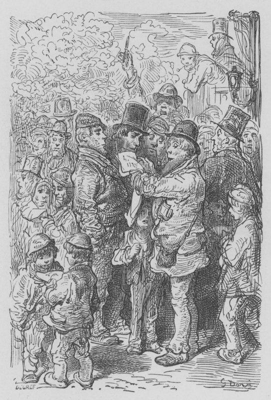 På Derbyt, Programhandlaren av Gustave after Dore