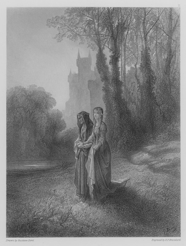 Enid och grevinnan av Gustave after Dore