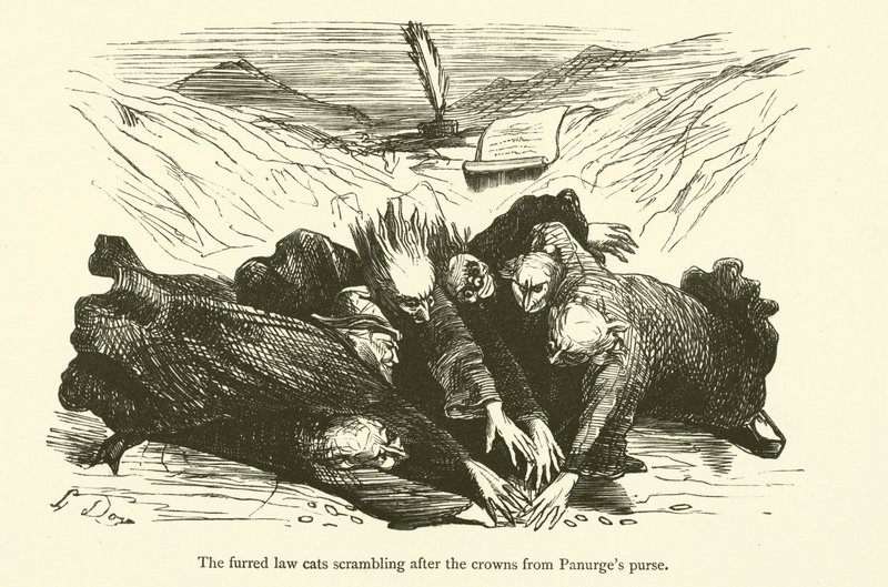 Illustrationer till Rabelais verk av Gustave after Dore