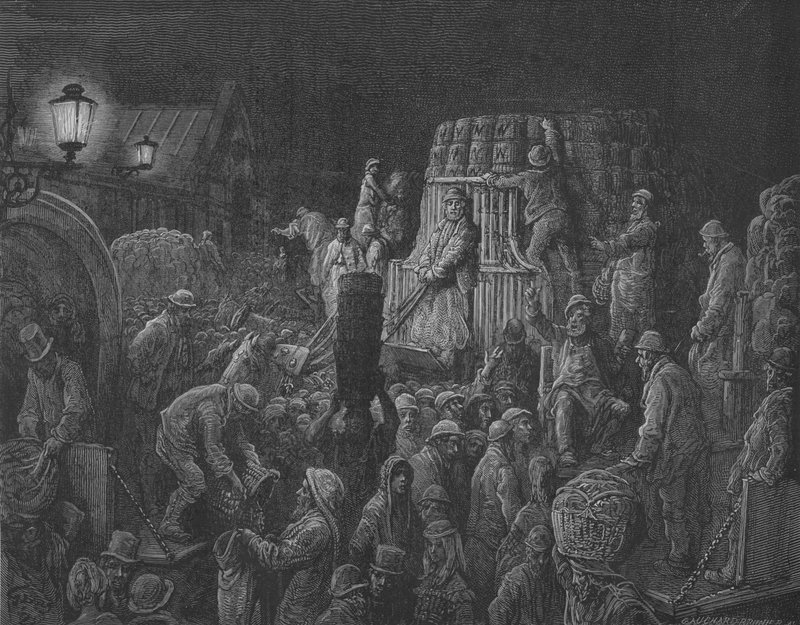 Marchens omgivningar av Gustave after Dore