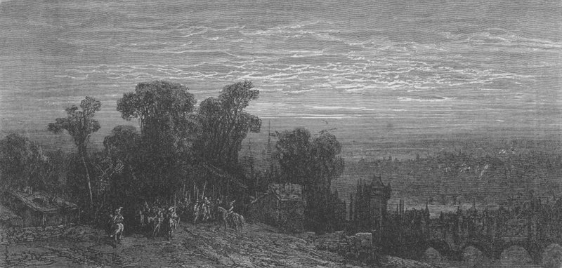 London, under medeltiden av Gustave after Dore