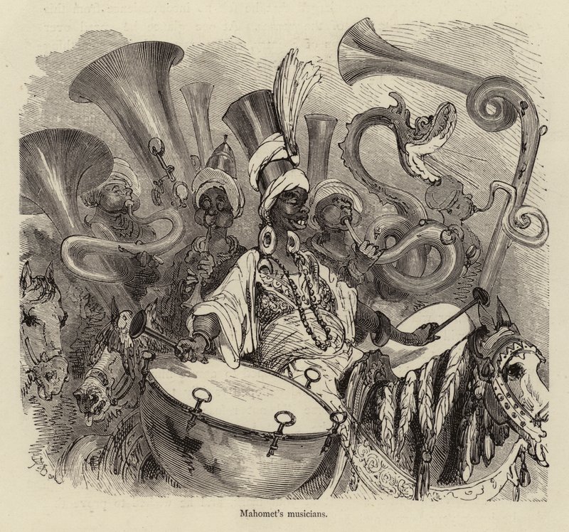 Mahomets musiker av Gustave after Dore