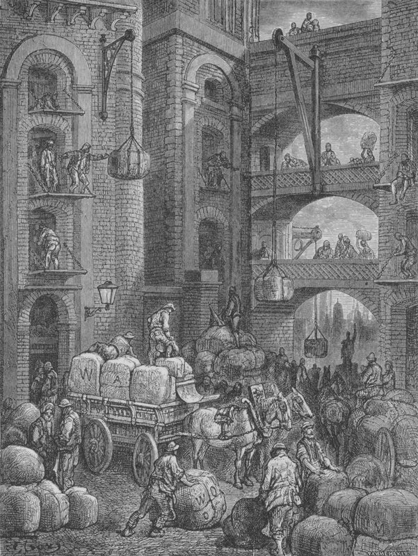 Affärsrörelse av Gustave after Dore