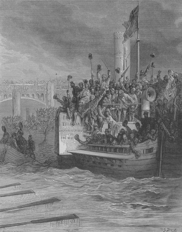 Regattor, brottning av Gustave after Dore