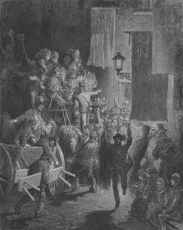 Tillbaka från Derby av Gustave after Dore