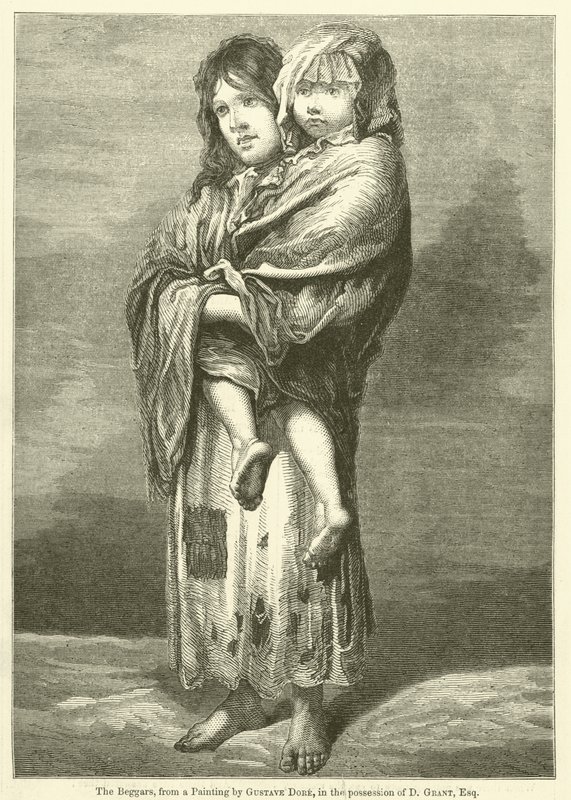 The Beggars av Gustave after Dore