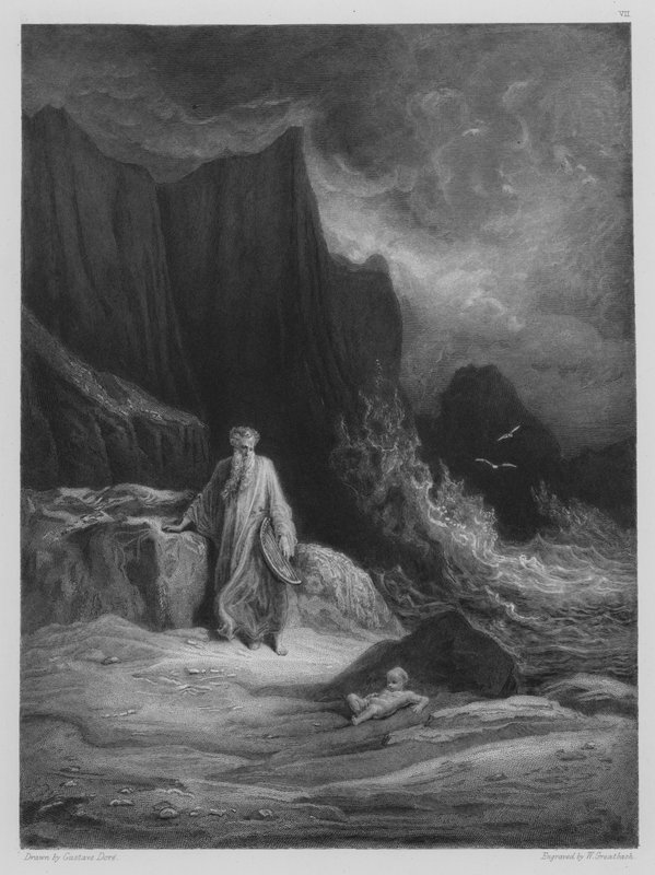 Upptäckten av kung Arthur av Gustave after Dore